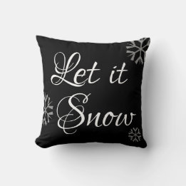 Almofada script LET IT SNOW - tipografia