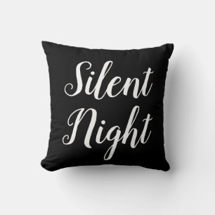 Almofada script SILENT NIGHT - tipografia