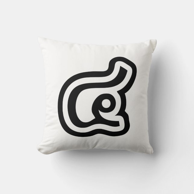 Almofada Script Tailandês Número 4 / Quatro / ๔ (Consulte/S (Frente)