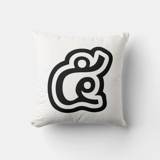 Almofada Script Tailandês Número 5 / Cinco / ๕ (Haa/Ha) (Frente)