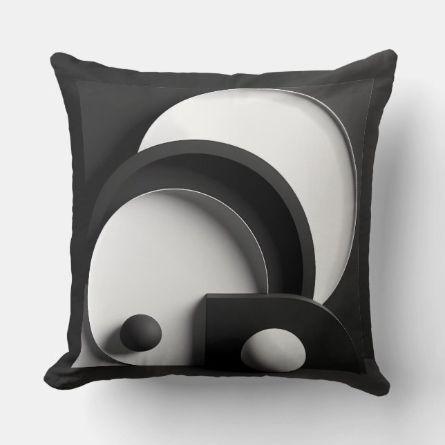 Almofada Sculpted Harmony of Shadowed Forms (Frente)