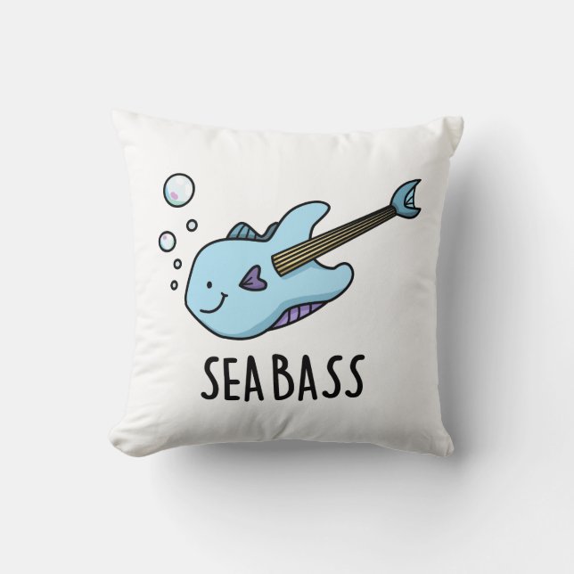 Almofada Sea Bass Funny Bass Guitarra (Frente)