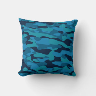 Almofada sea blue, midnight blue, teal blue, and blue camo