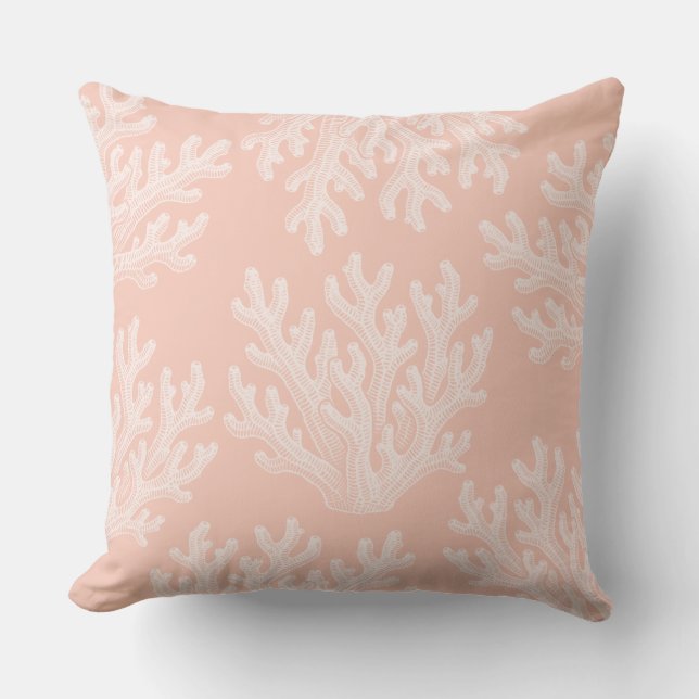 Almofada Sea Coral Silhouette | Jazz Age Coral (Frente)