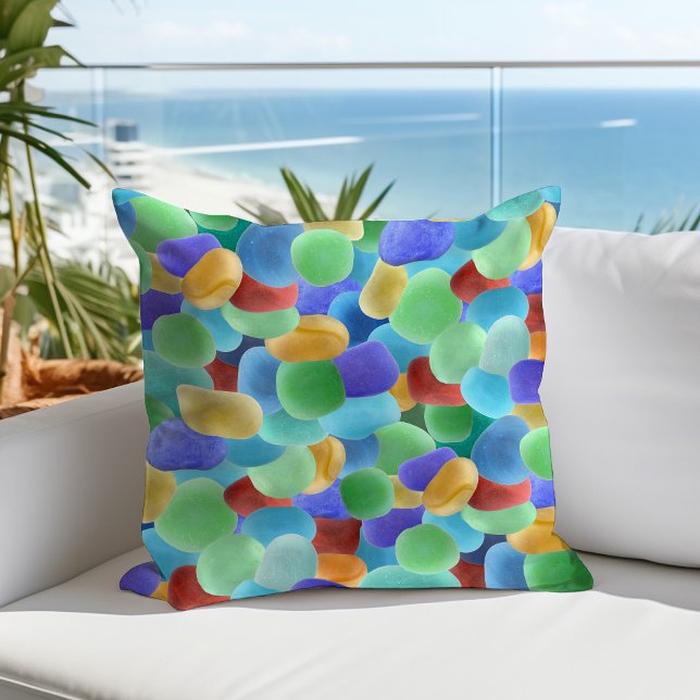 Almofada Sea Glass Beach Coaster Summer (Criador carregado)