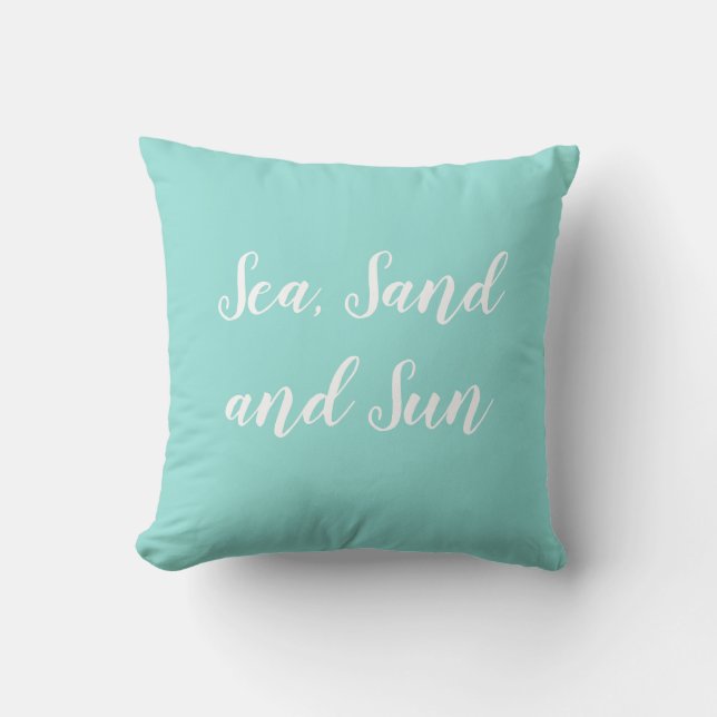 Almofada Sea Sand e Sun Beach Travesseiro decorativo (Frente)
