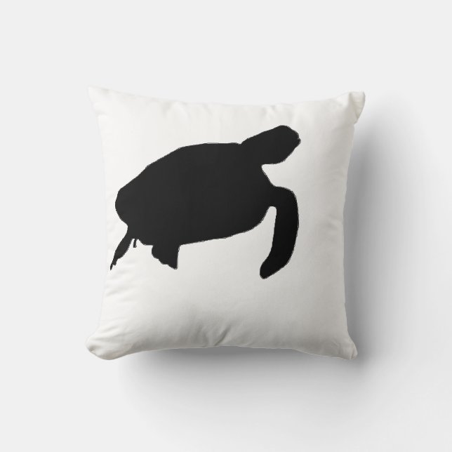 Almofada Sea Turtle Silhouette (Frente)