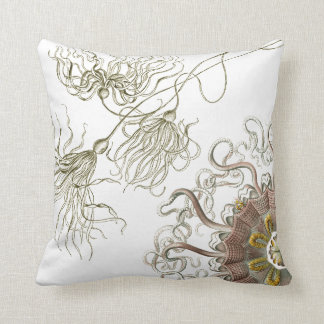 Almofada Sealife do vintage de Haeckel