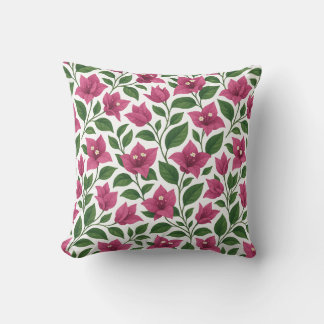 Almofada Seamless Bougainvillea Floral Pattern