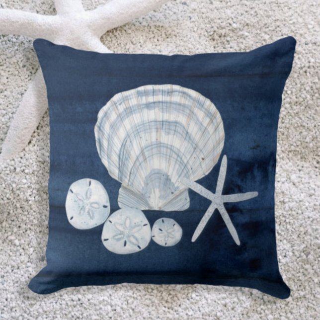 Almofada Seashell Beach House Marinho Starfish Sand Dolor (Criador carregado)