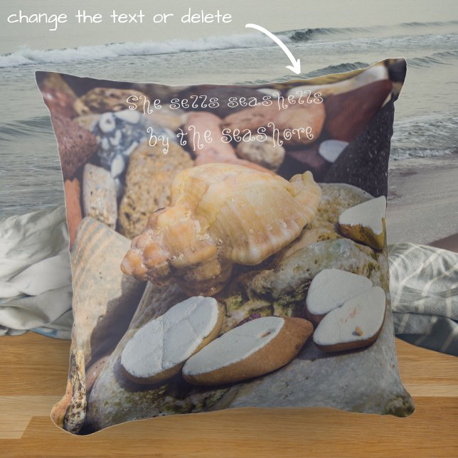 Almofada Seashell no mar (Criador carregado)