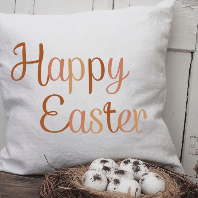 Almofada Season of Happy Easter, Cute Brown Lettering  (Criador carregado)