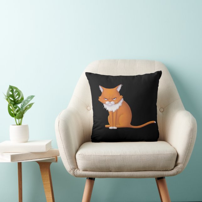 Almofada Segunda-feira Manhã Gato Face (Cadeira)