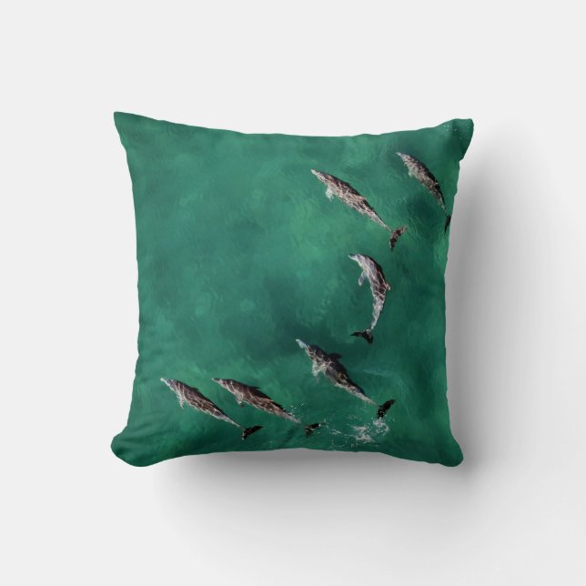 ALMOFADA SEIS GOLFINHOS NA ÁGUA CALMA (Frente)