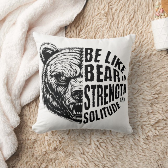 Almofada Seja como Urso em Força e Solidão (Cobertor)