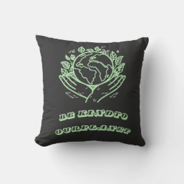 Almofada Seja Gentil com o Nosso Planeta: Camiseta Caring H