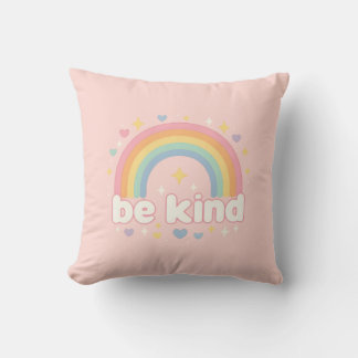 Almofada Seja Gentil – Positividade Arco-Íris Pastel