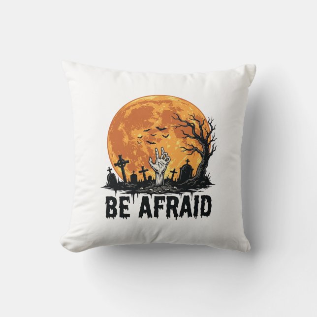 Almofada Seja Medo Projeto Vetorial de Cemitério de Hallowe (Frente)