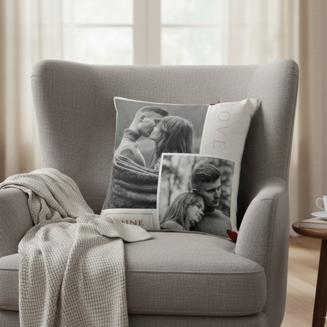 Almofada Seja o meu Dia de os namorados Casal Fotografia Am (Criador carregado)