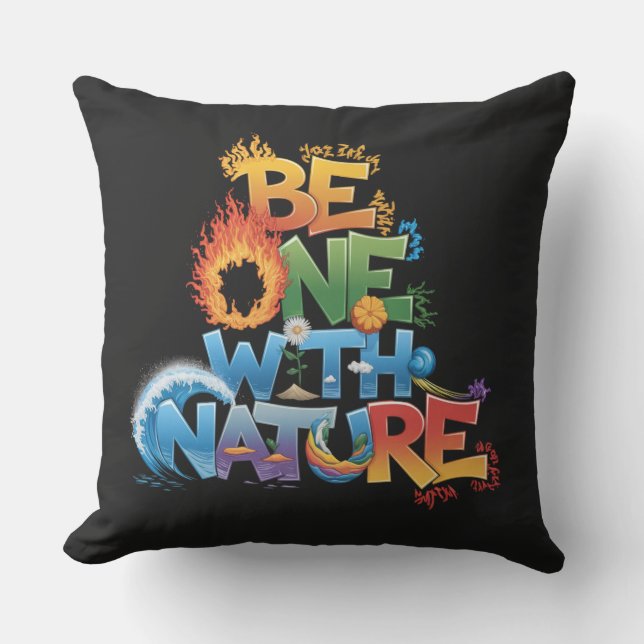 Almofada Seja Um Com A Natureza - Elementar Ecológico (Frente)