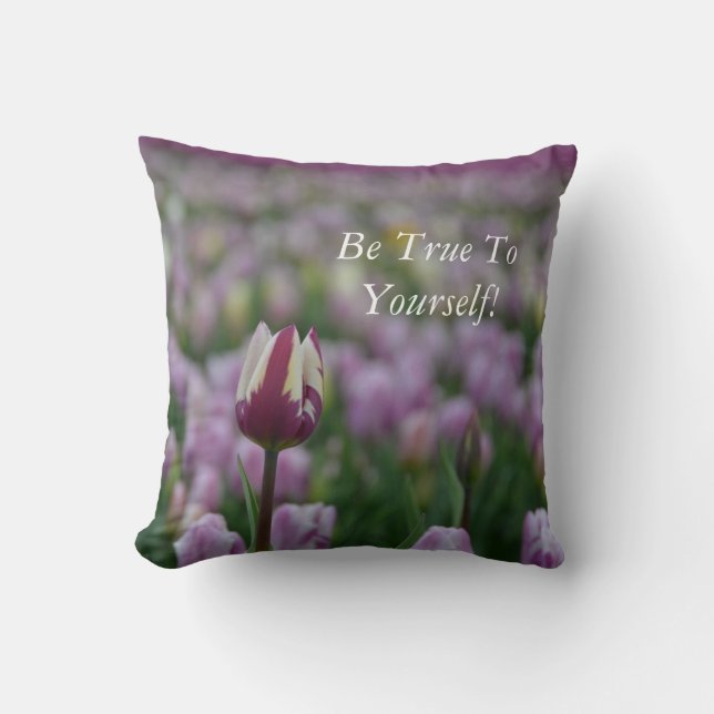 Almofada Seja verdadeiro com seu Travesseiro decorativo (Frente)