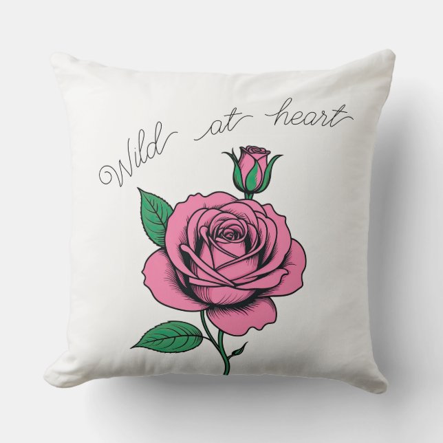 Almofada Selvagem no coração (Frente)