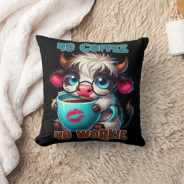 Almofada Sem Café, Sem Trabalho  (Cobertor)