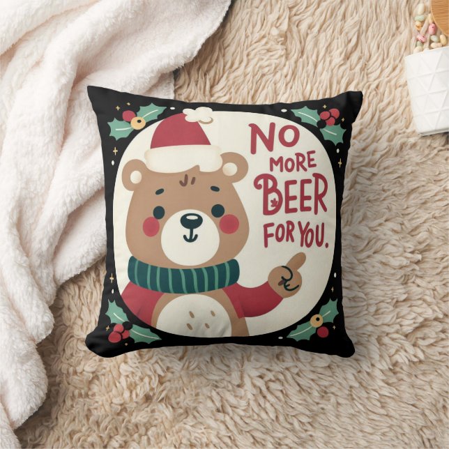Almofada Sem cerveja para você Bear de Natal (Cobertor)