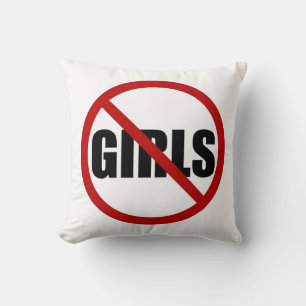 Almofada Sem Meninas Permitidas Assinar Travesseiro de Tipo