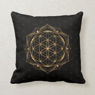 Almofada Sementes da vida em Lotus - Geometria sagrada