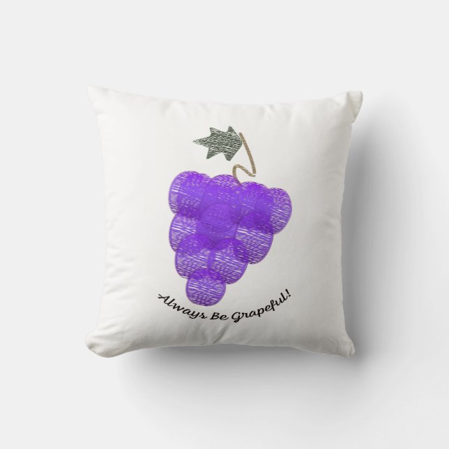 Almofada Sempre Ser Uvas Gráficas (Frente)