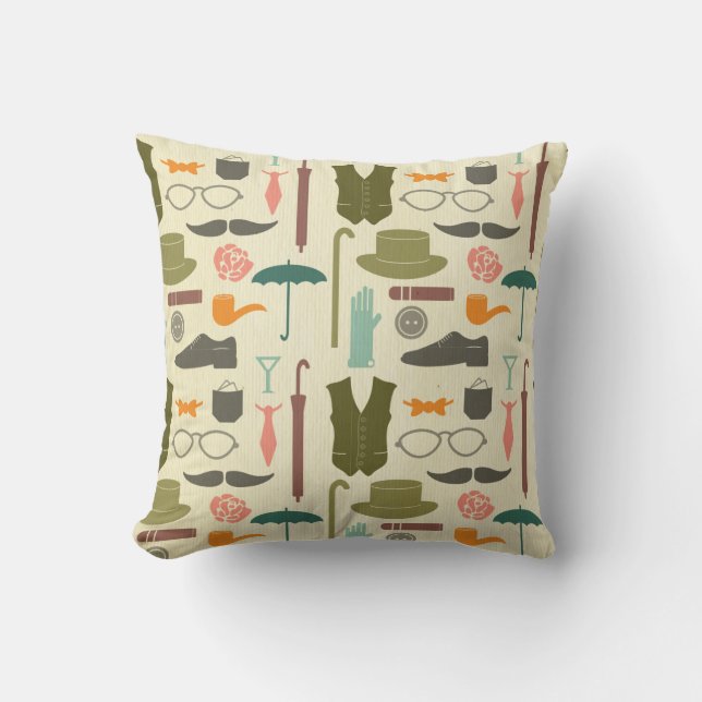 Almofada Senhor chique do teste padrão do divertimento do (Frente)