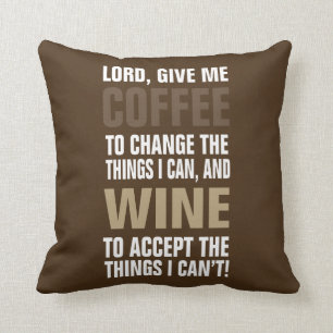 Almofada Senhor Doação Me Café e vinho!