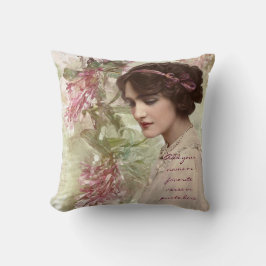 Almofada Senhora bonita Atriz Retrato do Victorian do