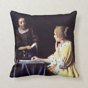 Almofada Senhora com o Maidservant que guardara a letra