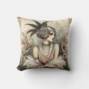 Almofada Senhora da Flapper Elegante 1920