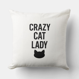 Almofada Senhora de Gato Louca - Presente de Gato Engraçado