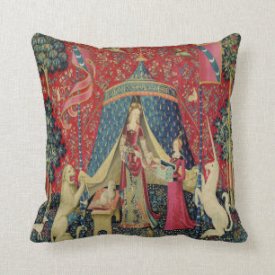 Almofada Senhora do impressão da tapeçaria do vintage e