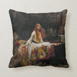 Almofada Senhora do Shallot por John William Waterhouse