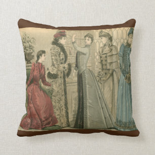 Almofada Senhoras do Victorian na biblioteca