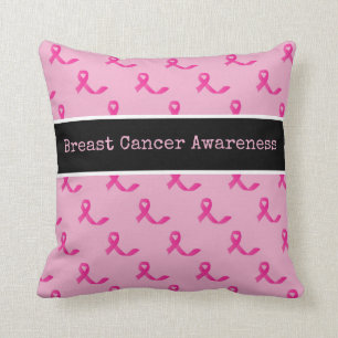 Almofada Sensibilização do Cancer da Mama com Fita Rosa