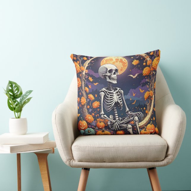 Almofada Sentado Esqueleto Esperando Por Seu Sobrevivente (Cadeira)