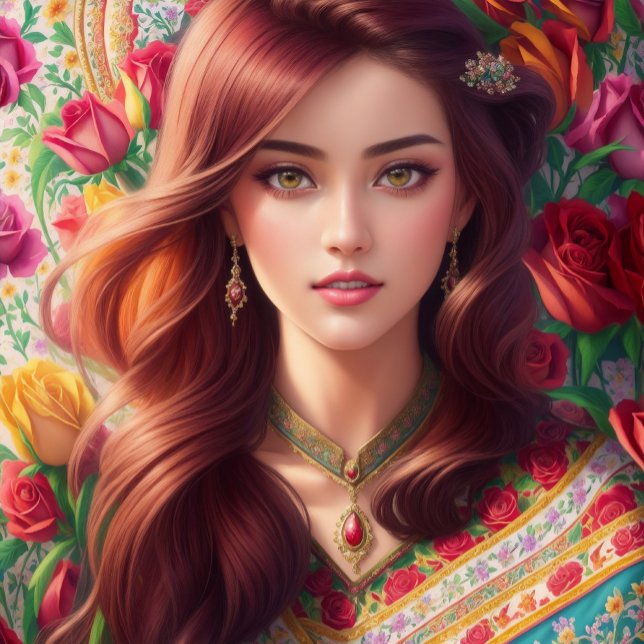 Almofada Sentimentos profundos de amor com Rosas e Tulipas  (Express Your Deep Feelings of Love with Flowers - The Language of Floral Romance)