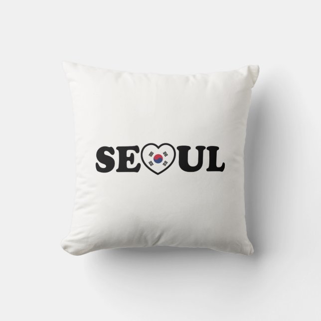 Almofada Seoul Love Heart Taegeukgi Flag (Frente)