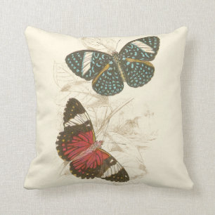 Almofada Sepia deixa com borboletas coloridas