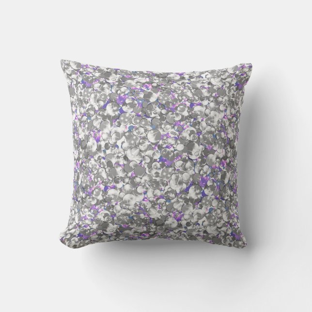Almofada Sequências de brilho sem costura pata violeta prat (Frente)