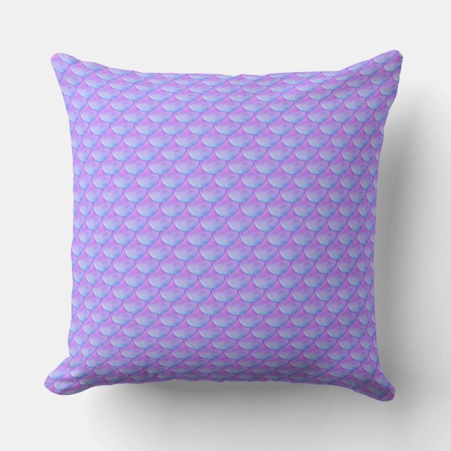 Almofada Sereia Azul e Violeta Moderna e Elegante (Frente)