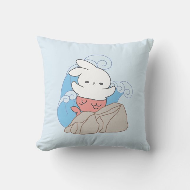 Almofada Sereia Bunny Acomoda Uma Abertura De Verão (Frente)