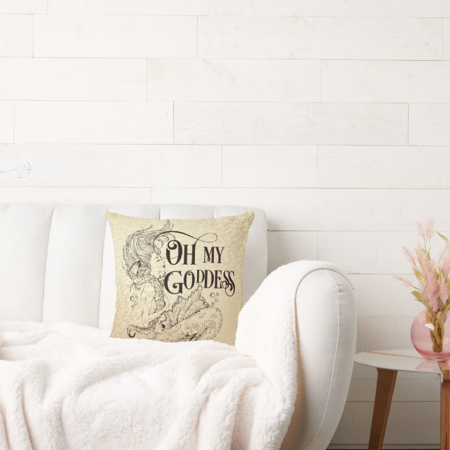 Almofada Sereia Deusa Marinha Submarina Travesseiro decorat (Sofá)