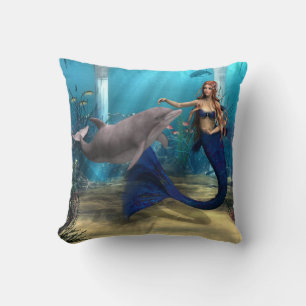 Almofada Sereia e golfinho